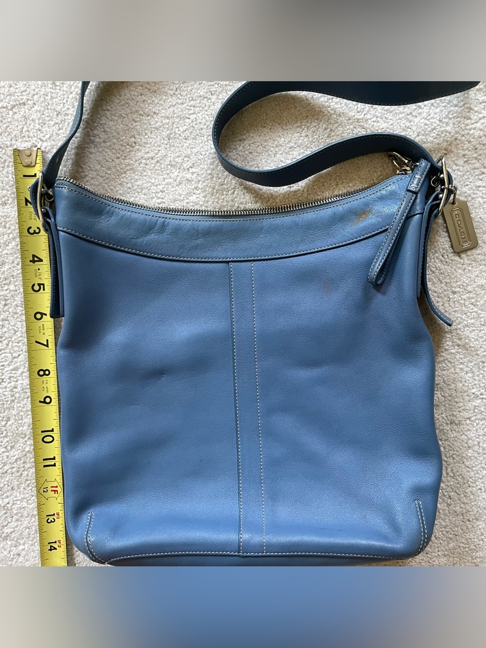 Coach Blue Leather Shoulder Bag - Picture 2 of 4